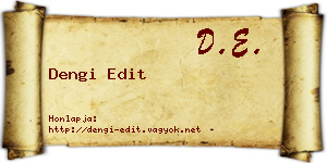 Dengi Edit névjegykártya